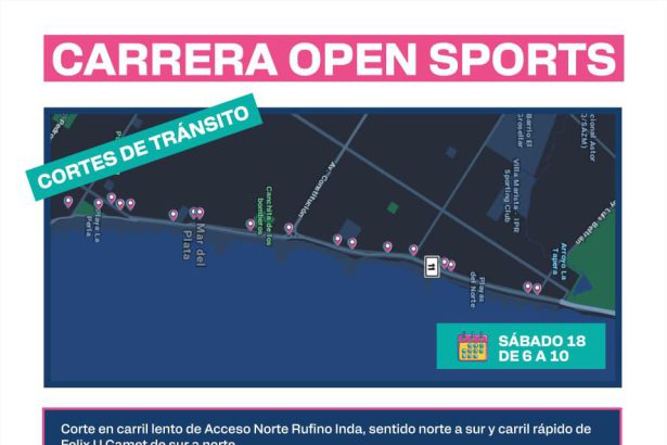 Competencia de running en la costa: cortes de tránsito y modificación de recorridos de colectivos para este sábado