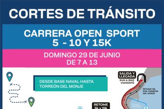 A raíz de una prueba atlética, el Municipio informa cortes de tránsito para este domingo en el sector costero