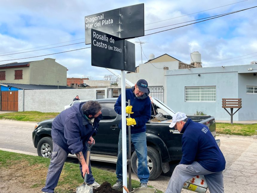 El Municipio instala nuevas señales de tránsito y ordenamiento vehicular en Batán