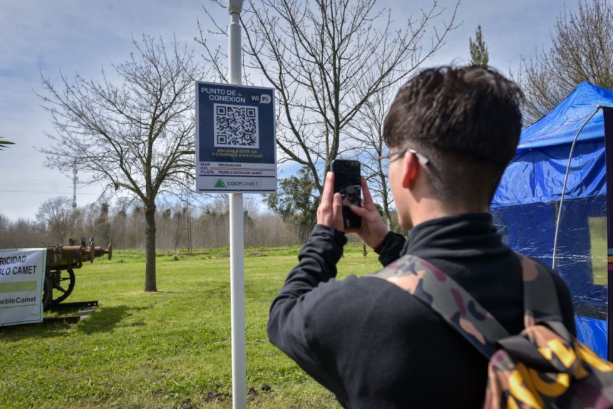 El Municipio instaló un nuevo Punto Wifi en Estación Camet