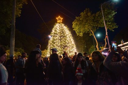 Se encendió el Árbol Navideño en Plaza San Martín