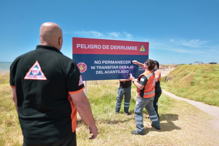 Refuerzan la prevención en zonas de acantilados con nueva señalización