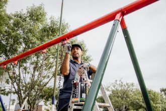 El Municipio realizó trabajos de mejora en la Plaza Héroes de Malvinas