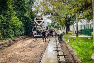El Municipio inició obras de cordón cuneta y repavimentación en la zona de Constitución