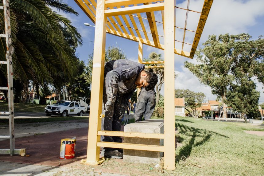 El Municipio realizó trabajos de mejora y mantenimiento en la plaza Pesquero Narwal