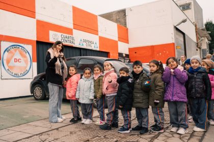 El Municipio recibió a estudiantes del Jardín Jesús Obrero en el cuartel de Defensa Civil