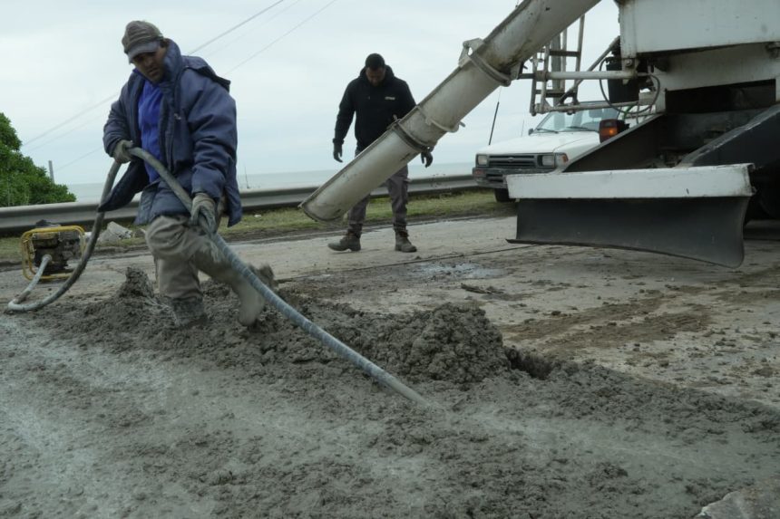 La Municipalidad puso en marcha un plan de bacheo de hormigón para renovar 12.000 metros cuadrados